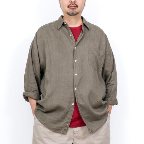 【USED】1990s STRUCTURE : Linen Regular Shirt : XL