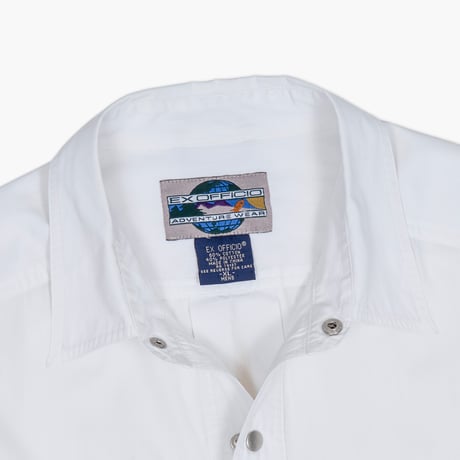 【USED】2000s EXOFFICIO : Cotton Poly Broad Regular Field Shirt : XL