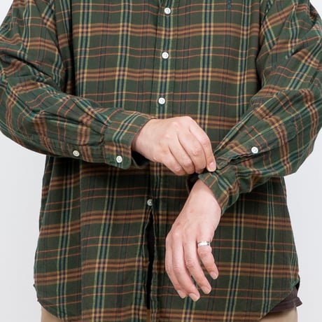 【USED】1990s-2000s Ralph Lauren : "BLAKE" Flannel Plaid BD Shirt : XL