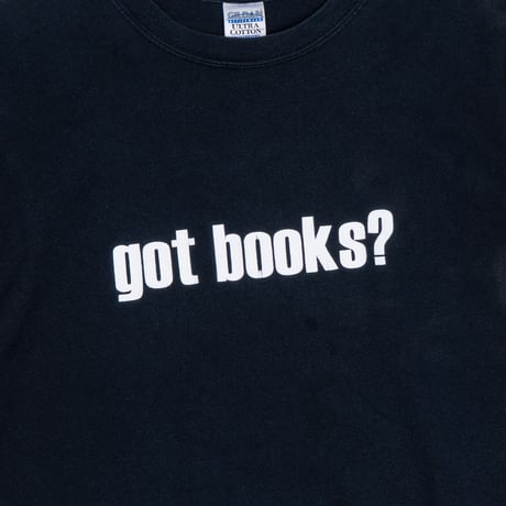 【USED】2000s GILDAN : "got books?” Crew T-Shirt : XXL