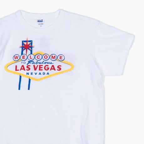 【USED】2000s anvil : "LAS VEGAS" Crew T-Shirt : L