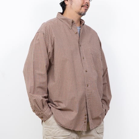 【USED】2000s Eddie Bauer : Broad Plaid BD Shirt : XXL