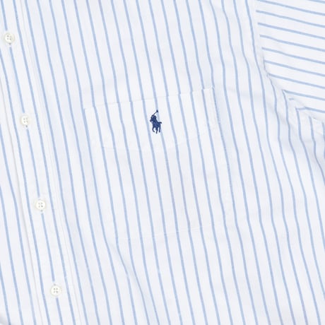【USED】1990s Ralph Lauren : "BIG SHIRT" Oxford Stripe BD Shirt : L