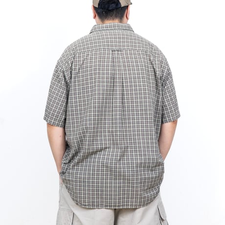【USED】2000s Guide Series : Madras Plaid BD S/S Shirt : XXL