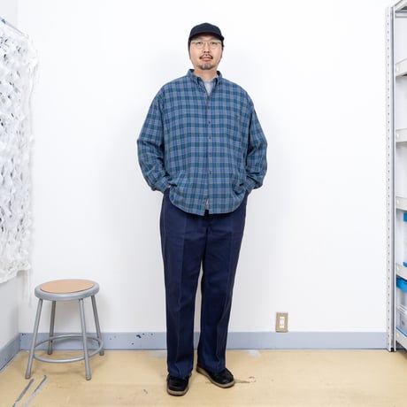 【USED】1990s DOCKERS : Plaid BD Shirt : XXL