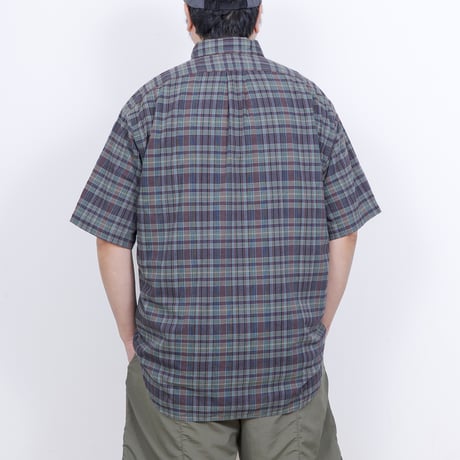 【USED】1990s-2000s Ralph Lauren : "BLAKE" Madras Plaid BD S/S Shirt : XL