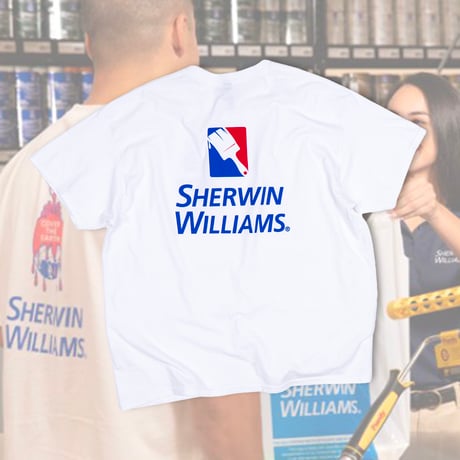 【USED】2010s GILDAN : "SHERWIN WILLIAMS" Crew T-Shirt : XL