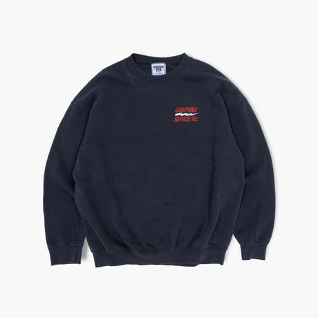【USED】1990s Lee : "Lightning Service Inc.” Crew Sweatshirt : XL