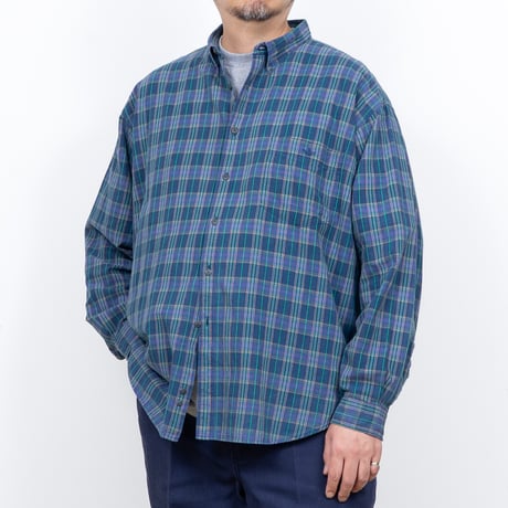 【USED】1990s DOCKERS : Plaid BD Shirt : XXL