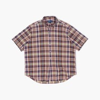 【USED】1990s-2000s Ralph Lauren : "BLAKE" Madras Plaid BD S/S Shirt : XXL