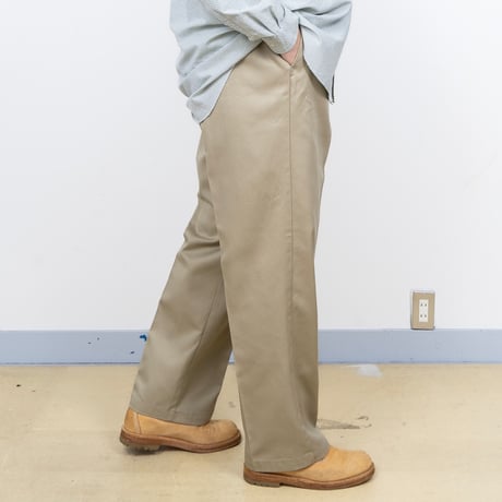 【USED】1990s Dickies USA : Twill Plain Front Work Trouser (Made in USA) : w52