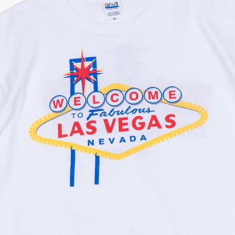 【USED】2000s anvil : "LAS VEGAS" Crew T-Shirt : L