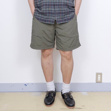 【USED】2000s-10s L.L.Bean : Nylon Field Short Pant with Woven Belt : XL