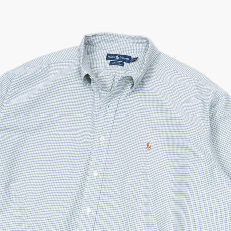 【USED】1990s-2000s Ralph Lauren : “BLAKE” Oxford Plaid BD Shirt : XXL