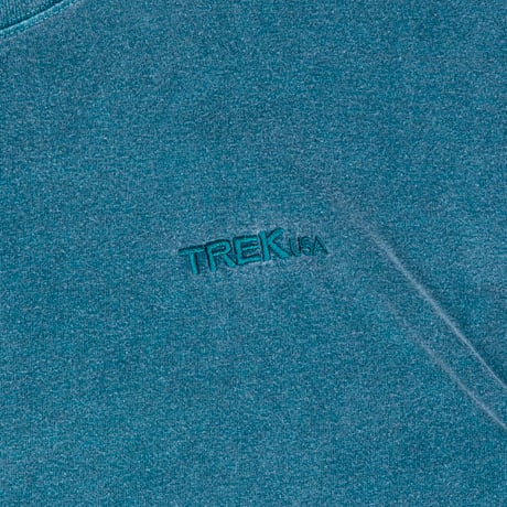 【USED】1990s FLASH AVANTI : "TREK USA" Embroidery Crew T-Shirt (Made in Canada) : L