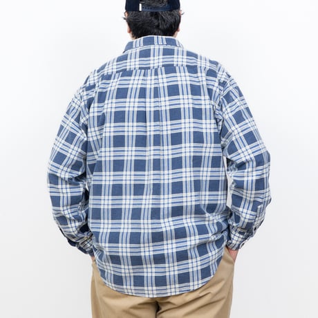 【USED】1990s J.Crew : Flannel Plaid Regular Shirt : XL