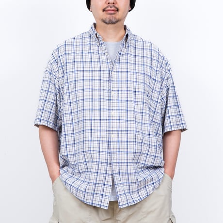 【USED】1990s-2000s Eddie Bauer : Plaid BD S/S Shirt : XXL