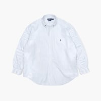 【USED】1990s Ralph Lauren : "BIG SHIRT" Oxford Stripe BD Shirt : L