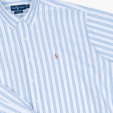 【USED】1990s-2000s Ralph Lauren : "BLAKE" Oxford Stripe BD Shirt : XXL