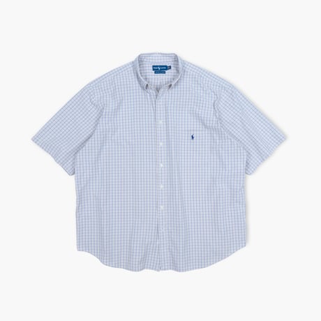 【USED】2000s Ralph lauren : Two-Ply Broad Plaid BD S/S Shirt : 3XB