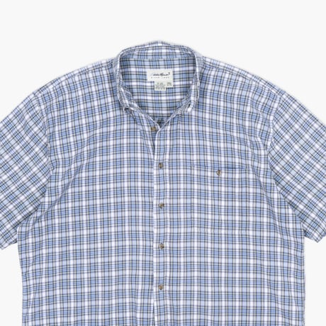 【USED】1990s-2000s Eddie Bauer : Madras Plaid BD S/S Shirt : XL