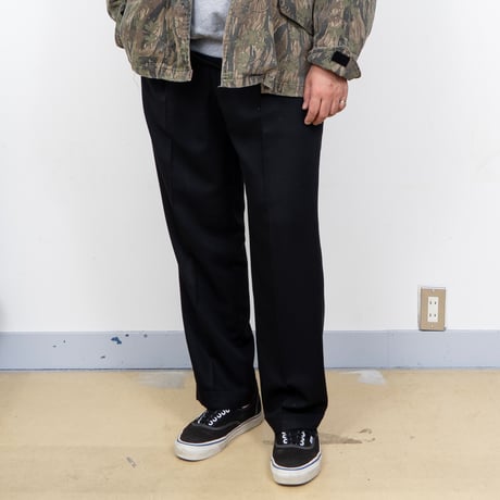 【USED】1990s PERRY ELLIS : Poly Twill 2Tuck Trouser : W38