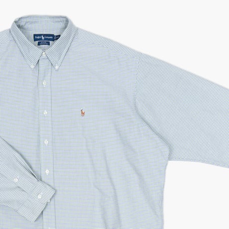 【USED】1990s-2000s Ralph Lauren : “BLAKE” Oxford Plaid BD Shirt : XXL