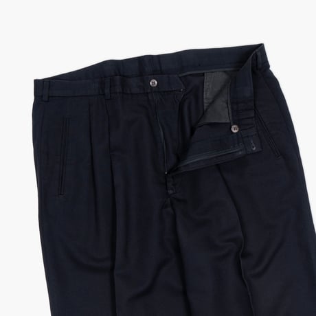【USED】1990s PERRY ELLIS : Poly Twill 2Tuck Trouser : W38