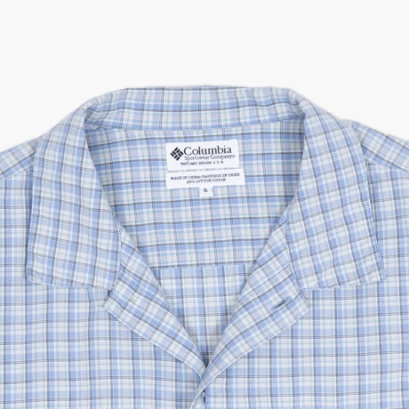 【USED】1990s Columbia Sportswear : Broad Plaid Regular S/S Shirt : XL