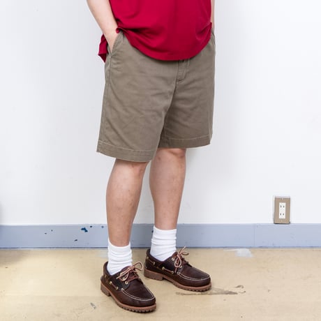 【USED】1990s-2000s Polo Ralph Lauren : "PHILIP SHORT" Plain Front Chino Short Pant : w40