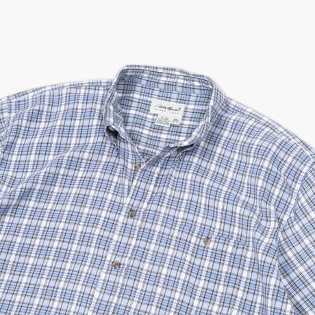 【USED】1990s-2000s Eddie Bauer : Madras Plaid BD S/S Shirt : XL