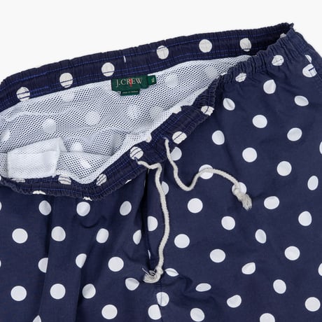 【USED】1990s J.CREW : Cotton Poplin Dot Swim Short Pant : XL