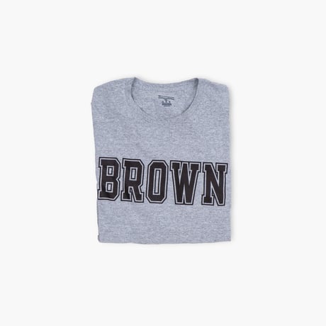 【USED】2010s-20s Champion USA : "BROWN UNIVERSITY" Brown Logo Crew T-Shirt : 3XL