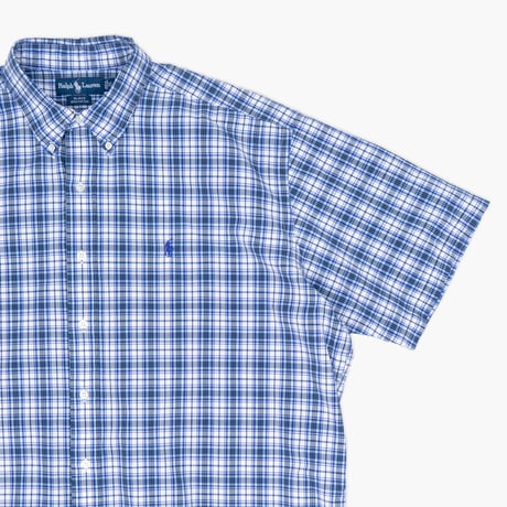 【USED】1990s-2000s Ralph Lauren : "BLAKE" Broad Plaid BD S/S Shirt : XL