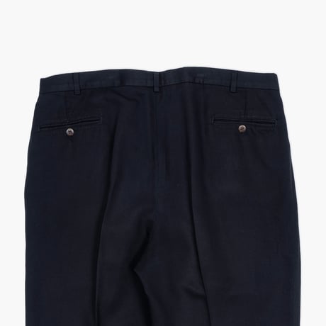 【USED】1990s PERRY ELLIS : Poly Twill 2Tuck Trouser : W38