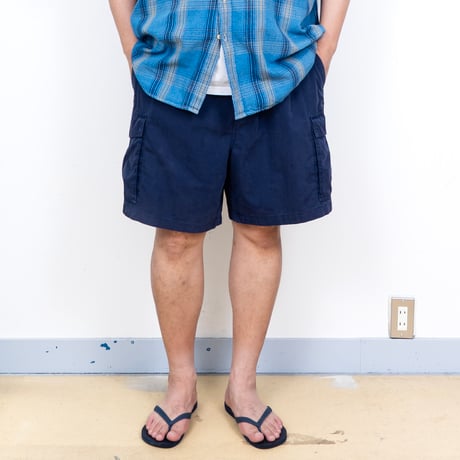 【USED】2000s KINGSIZE : Cotton Poplin Cargo Easy Short Pant : XXL