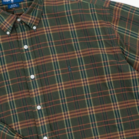 【USED】1990s-2000s Ralph Lauren : "BLAKE" Flannel Plaid BD Shirt : XL