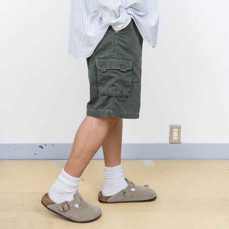 【USED】2000s FADED GLORY : German Pique Cargo Short Pant : w42