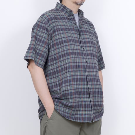 【USED】1990s-2000s Ralph Lauren : "BLAKE" Madras Plaid BD S/S Shirt : XL
