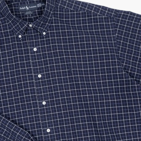 【USED】1990s-2000s Ralph Lauren : "BLAKE" Broad Plaid BD Shirt : XXL