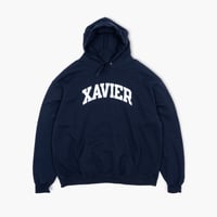 【USED】2010s Champion USA : "Xavier University" Hooded Sweatshirt : XXL