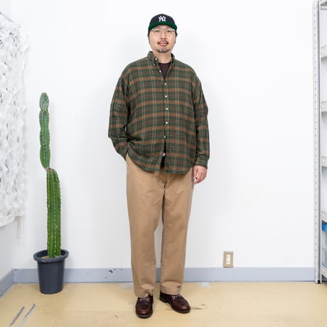【USED】1990s-2000s Ralph Lauren : "BLAKE" Flannel Plaid BD Shirt : XL