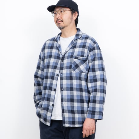 【USED】2010s Hanes USA : Flannel Plaid Pajama Shirt : XL
