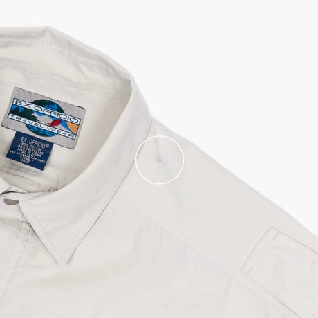 【USED】1990s-2000s EXOFFICIO : Cotton Poly Poplin Field S/S Shirt : XXL