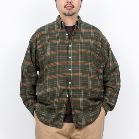 【USED】1990s-2000s Ralph Lauren : "BLAKE" Flannel Plaid BD Shirt : XL
