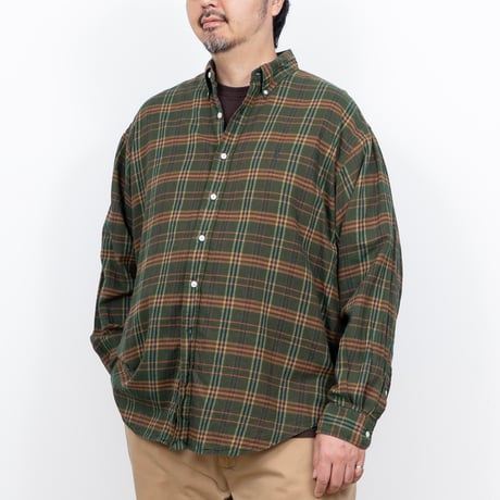 【USED】1990s-2000s Ralph Lauren : "BLAKE" Flannel Plaid BD Shirt : XL