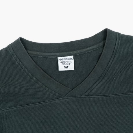 【USED】2000s Columbia Sportswear : Cotton Rib Jersey V-Neck Top : XL