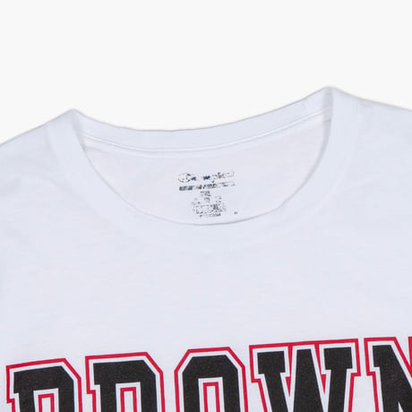 【USED】2010s-20s Champion USA : "BROWN UNIVERSITY" 2-Tone Logo Crew T-Shirt : XXL