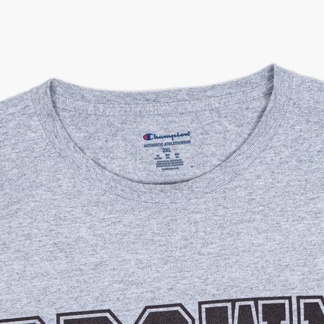 【USED】2010s-20s Champion USA : "BROWN UNIVERSITY" Brown Logo Crew T-Shirt : 3XL