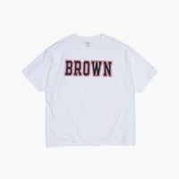 【USED】2010s-20s Champion USA : "BROWN UNIVERSITY" 2-Tone Logo Crew T-Shirt : XXL